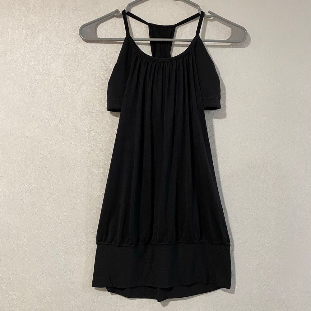 Lululemon No Limits Tank Top Black Women’s Small | Built-In Bra Yoga Run Strappy